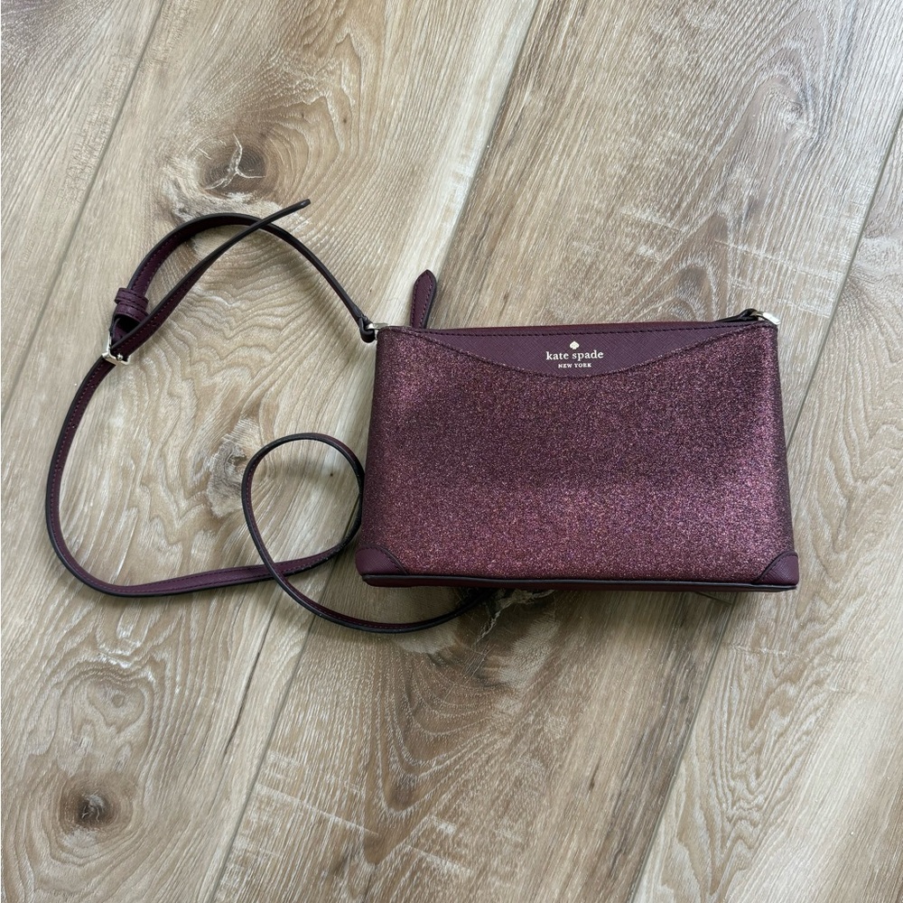 Kate Spade Sparkling Maroon Crossbody Bag
